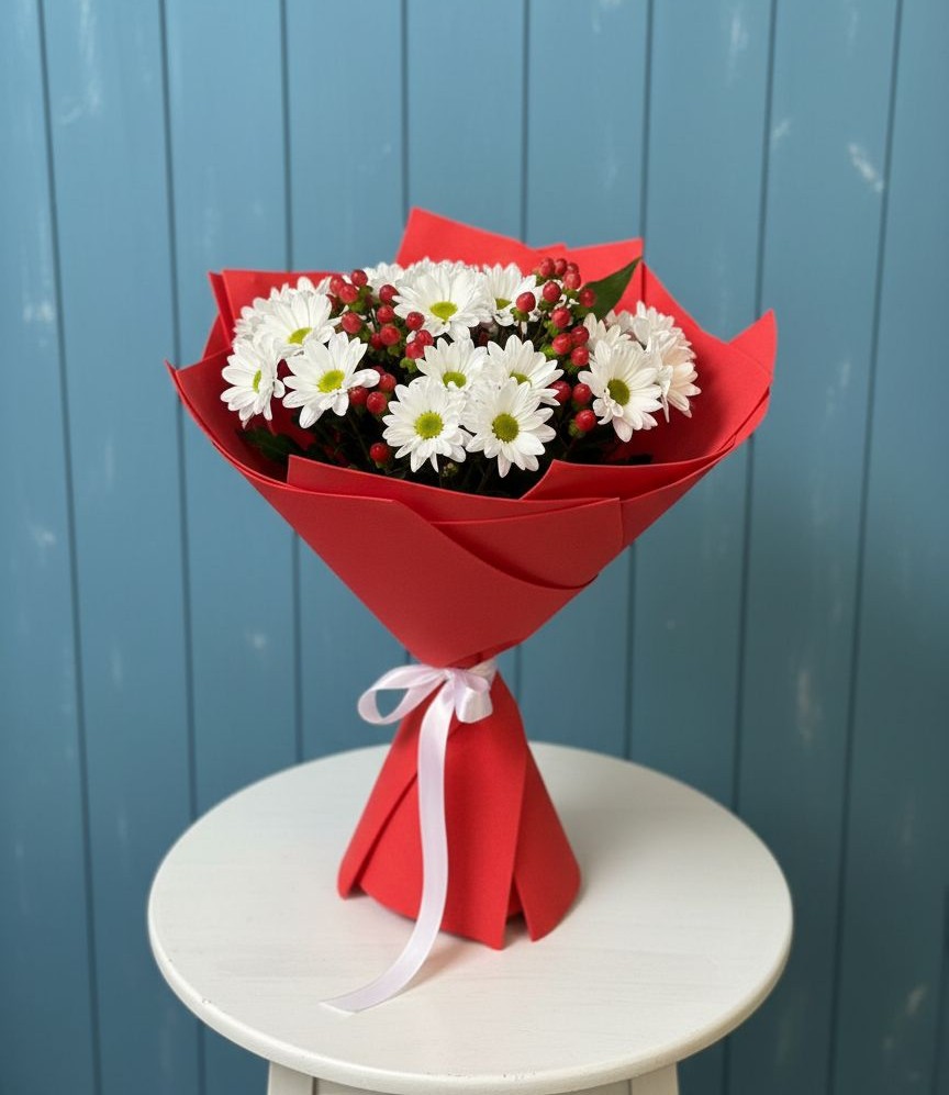 Букет цветов из: Хризантемы в Губастово