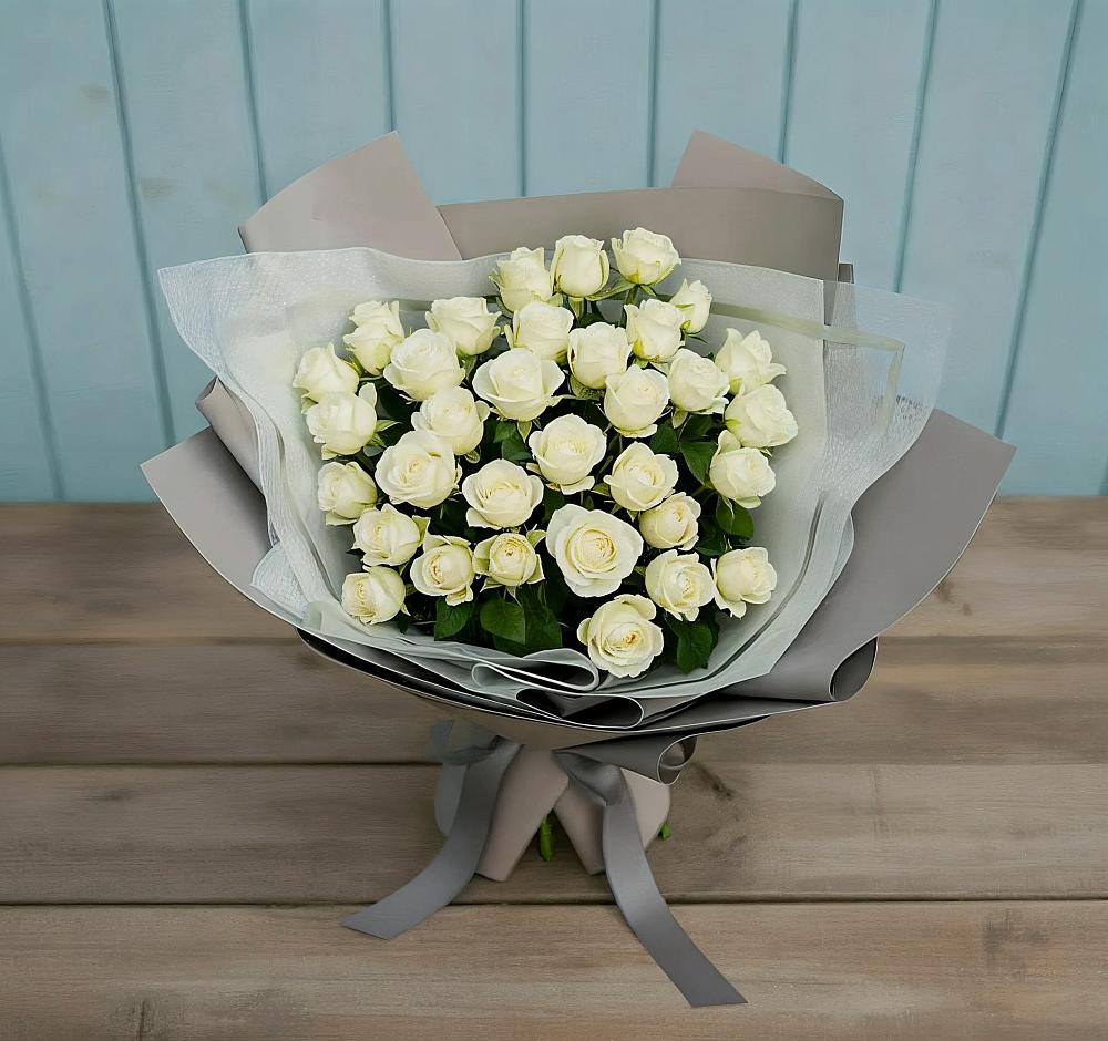 Букет Белоснежная нежность в Губастово