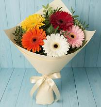 Букет цветов из:  Герберы в Губастово
