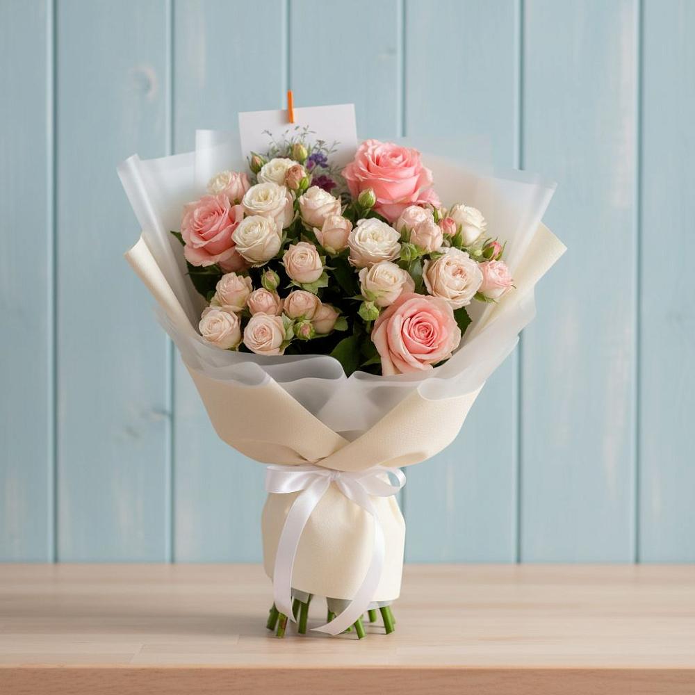 Букет цветов из: Розы в Губастово