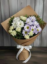 Букет цветов из:  Хризантемы и Розы #REPLACE_PRED# Губастово