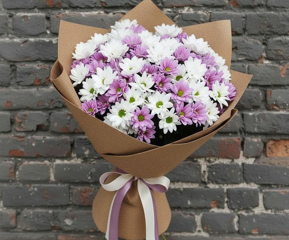 Букет цветов из: Хризантемы в Губастово