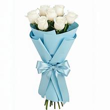 Букет 7 белых роз Проуд #REPLACE_PRED# Губастово